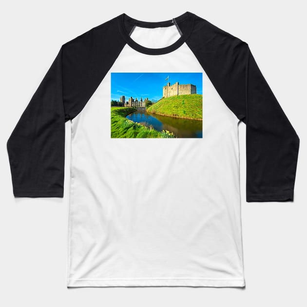 Cardiff Castle#5 Baseball T-Shirt by RJDowns